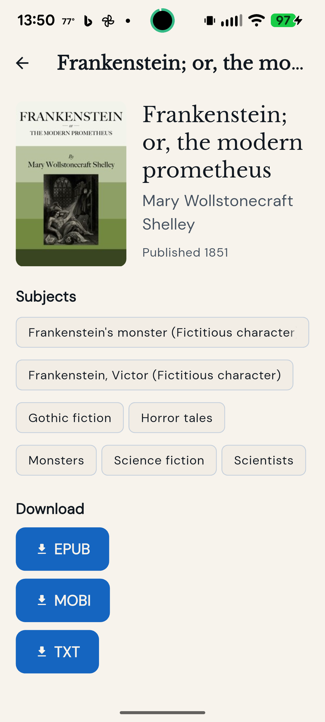 Download in your preferred format